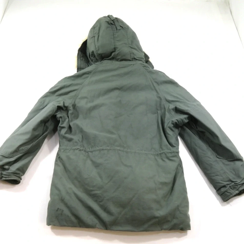 Military N-3B Parka Extreme Cold Weather Snorkel Coat Greenbrier Sz L 1980s